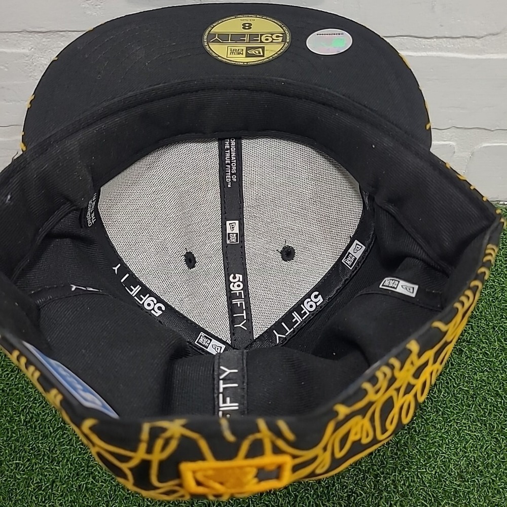 Pittsburgh Pirates Hat Mens New Era 59FIFTY Fitted Graffiti Scribble Cap 8 - Picture 7 of 8